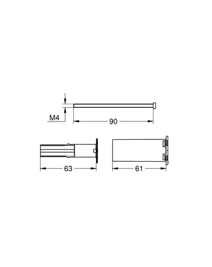 GROHE Universal-Verlängerungsset 25 mm für Rapido SmartBox