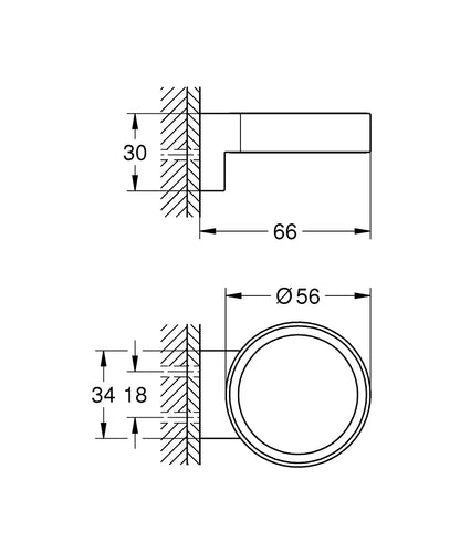 Grohe Selection Halter 41027 für Glas oder Seifenspender (warm sunset gebürstet)