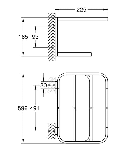 Grohe Selection Multi-Badetuchhalter 41066, 596 mm (chrom)