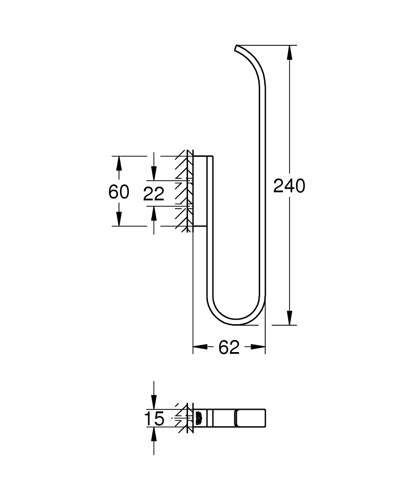 Grohe Selection Reserve-Toilettenpapierhalter 41067 für 2 Rollen (hard graphite gebürstet)