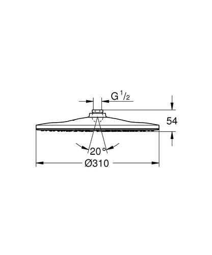 Grohe Rainshower Mono 310 Kopfbrause 26561, 1 Strahlart (chrom)