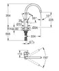 Grohe Eurosmart Cosmopolitan Einhand-Spültischbatterie 32843, hoher Auslauf, EcoJoy 5 l/min (chrom)
