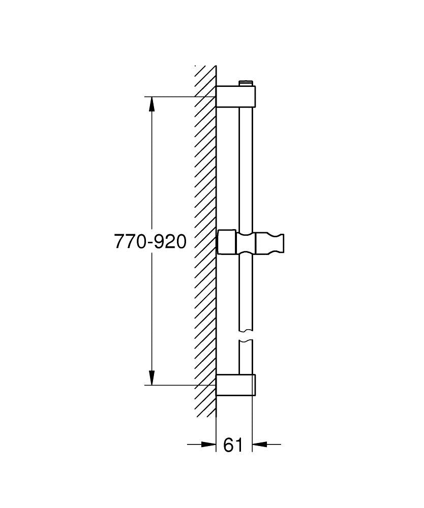 Grohe Tempesta Brausestange 900 mm (matt black)
