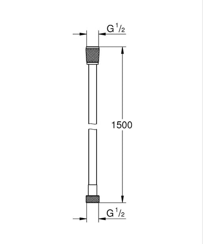 GROHE Silverflex Brauseschlauch TwistStop 1500 mm (chrom)