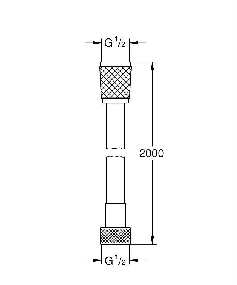 GROHE Relexaflex Brauseschlauch 2000 mm (chrom)