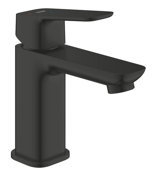 Grohe Cubeo Einhand-Waschtischbatterie 101732, S-Size, Mittelstellung kalt, mit Push-open Ablaufgarnitur (matt black)