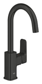 Grohe Cubeo Einhand-Waschtischbatterie 101771, L-Size, Mittelstellung kalt, mit Push-Open Ablaufgarnitur (matt black)