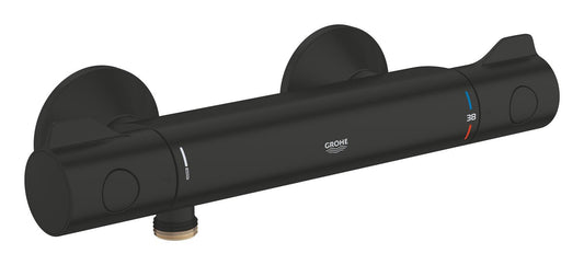 Grohe Grohtherm 800 Thermostat-Brausebatterie 102202, Wandmontage (matt black)