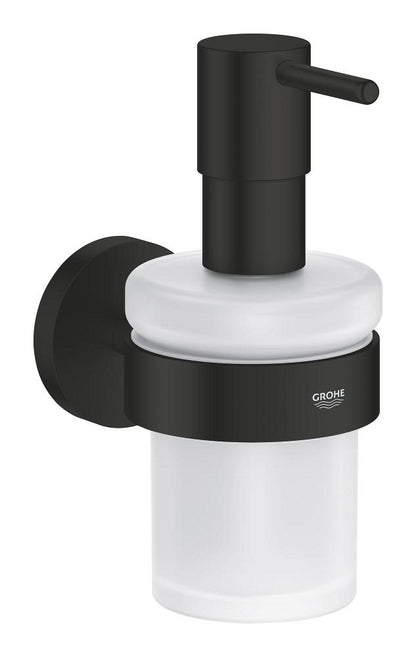 GROHE Essentials Seifenspender 102257 mit Halter (matt black)