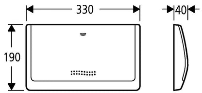 Grohe Abdeckplatte Classic 37053 330 x 190 mm für Spülkasten 6-9l (mattchrom)