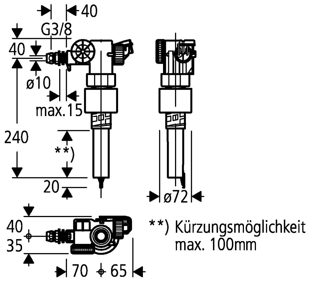 GROHE Füllventil für Unterputz-Spülkästen 6 Liter