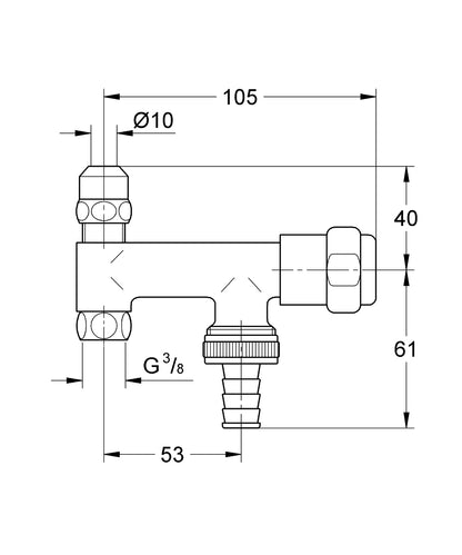 GROHE WAS Ventil Eckfix 3/8" (chrom)