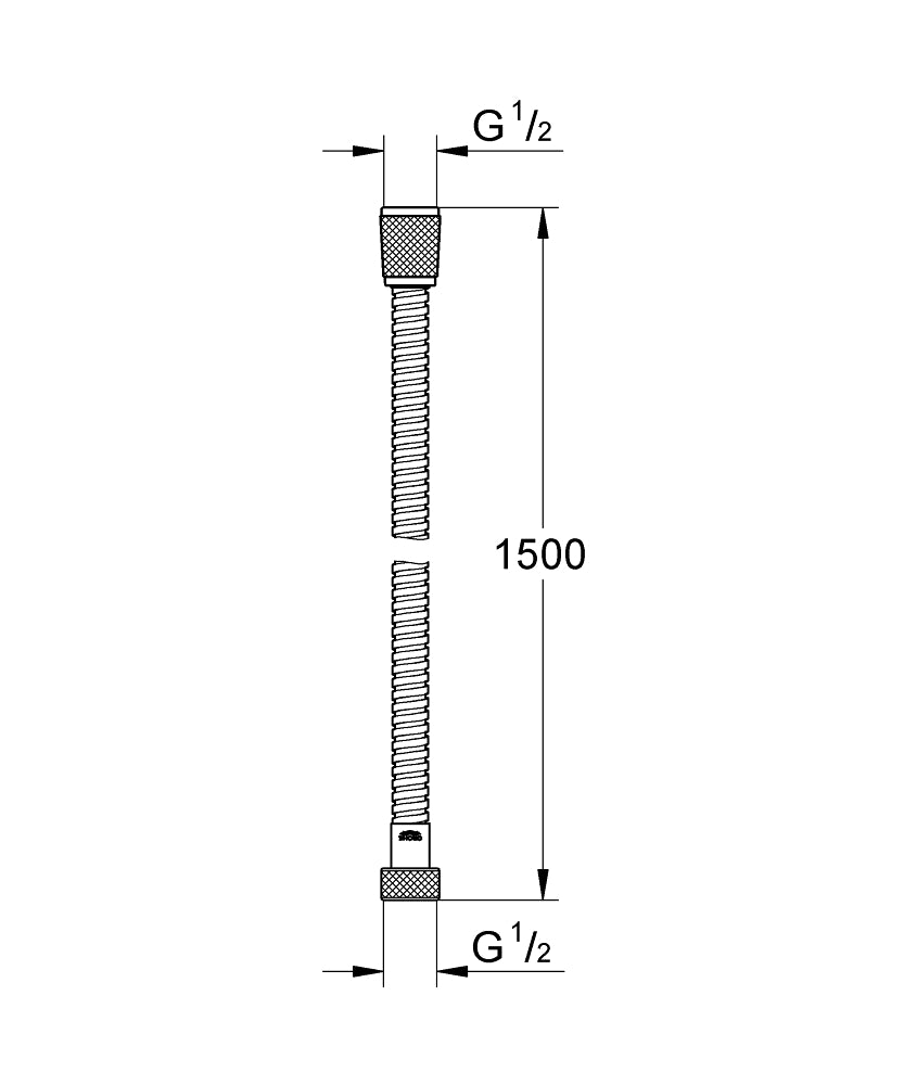 GROHE Relexaflex Metall Brauseschlauch 1500 mm (chrom)