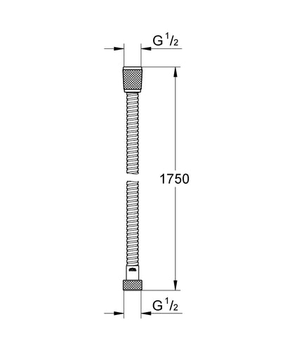 GROHE Relexaflex Metall Brauseschlauch 1750 mm (chrom)