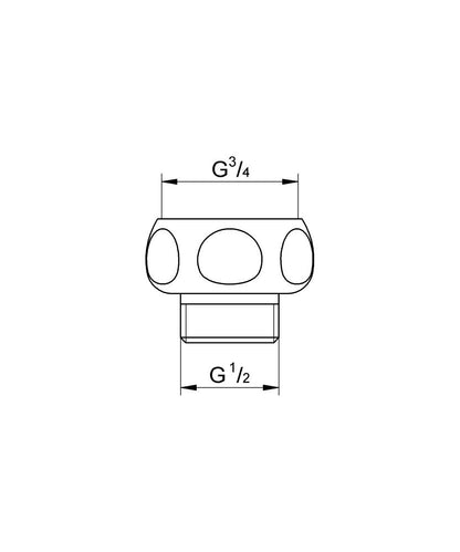 GROHE Adapter 3/4" x 1/2" (chrom)