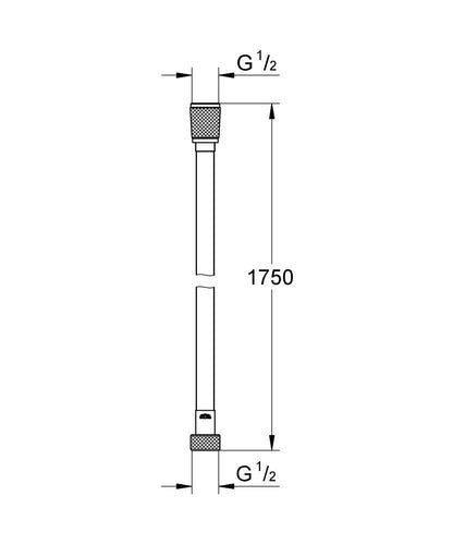 GROHE Silverflex Brauseschlauch TwistStop 1750 mm (chrom)