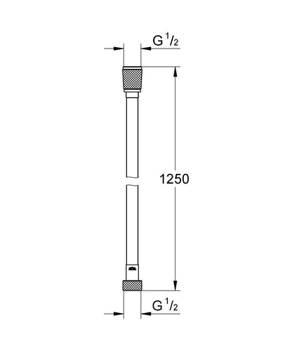 GROHE Silverflex Brauseschlauch TwistStop 1250 mm (cool sunrise)