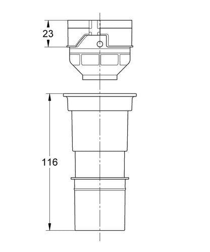 GROHE 4,5-l-Adapter 42333 für Spülkasten GD 2