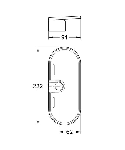 GROHE EasyReach Duschablage für Brausestangen Ø 22 mm (Acryl)