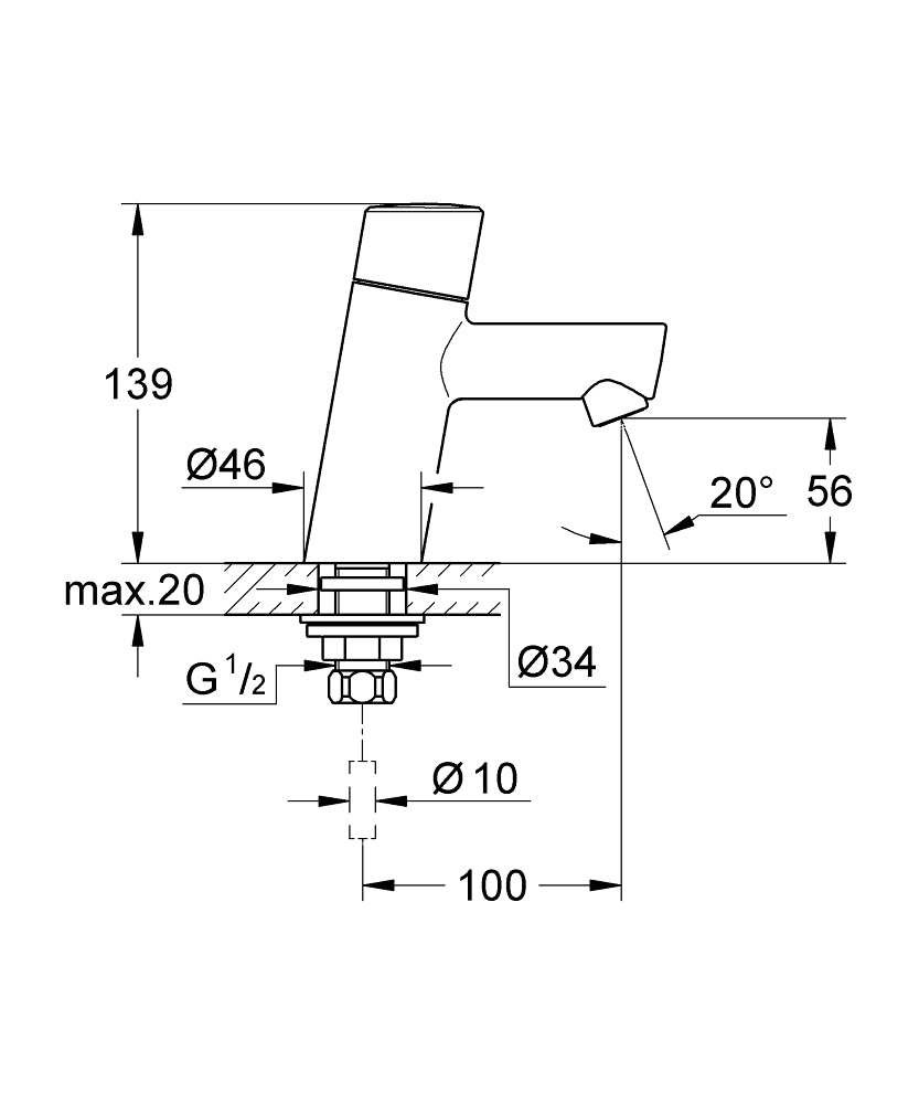 Grohe Concetto Standventil 32207, XS-Size (chrom)