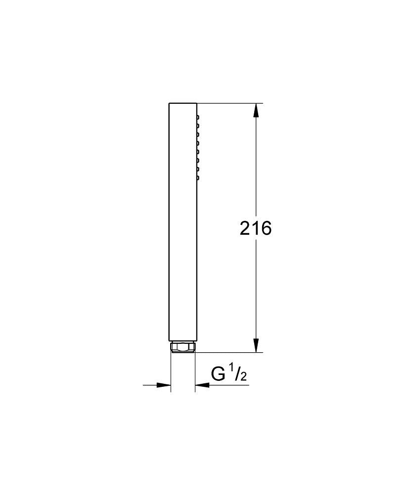 GROHE Euphoria Cube Stick Handbrause 27699, 1 Strahlart, 8,2 l/min (chrom)