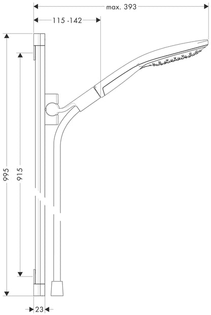 Hansgrohe Brausenset Raindance Select 150 Raindance Unica'S 900 mm (chrom)