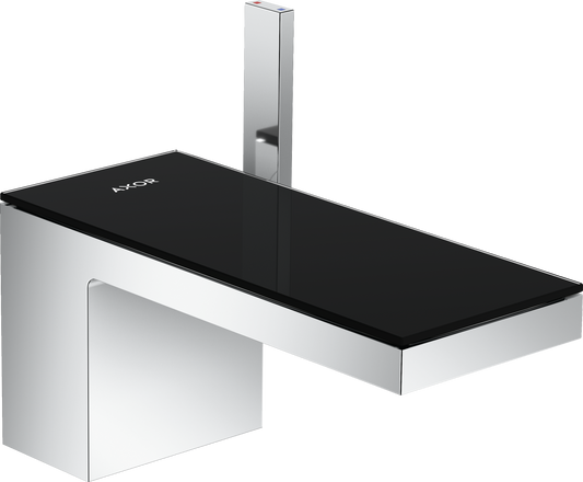 Axor MyEdition Waschtischmischer 70 mit Push-Open Ablaufgarnitur (schwarz/chrom)