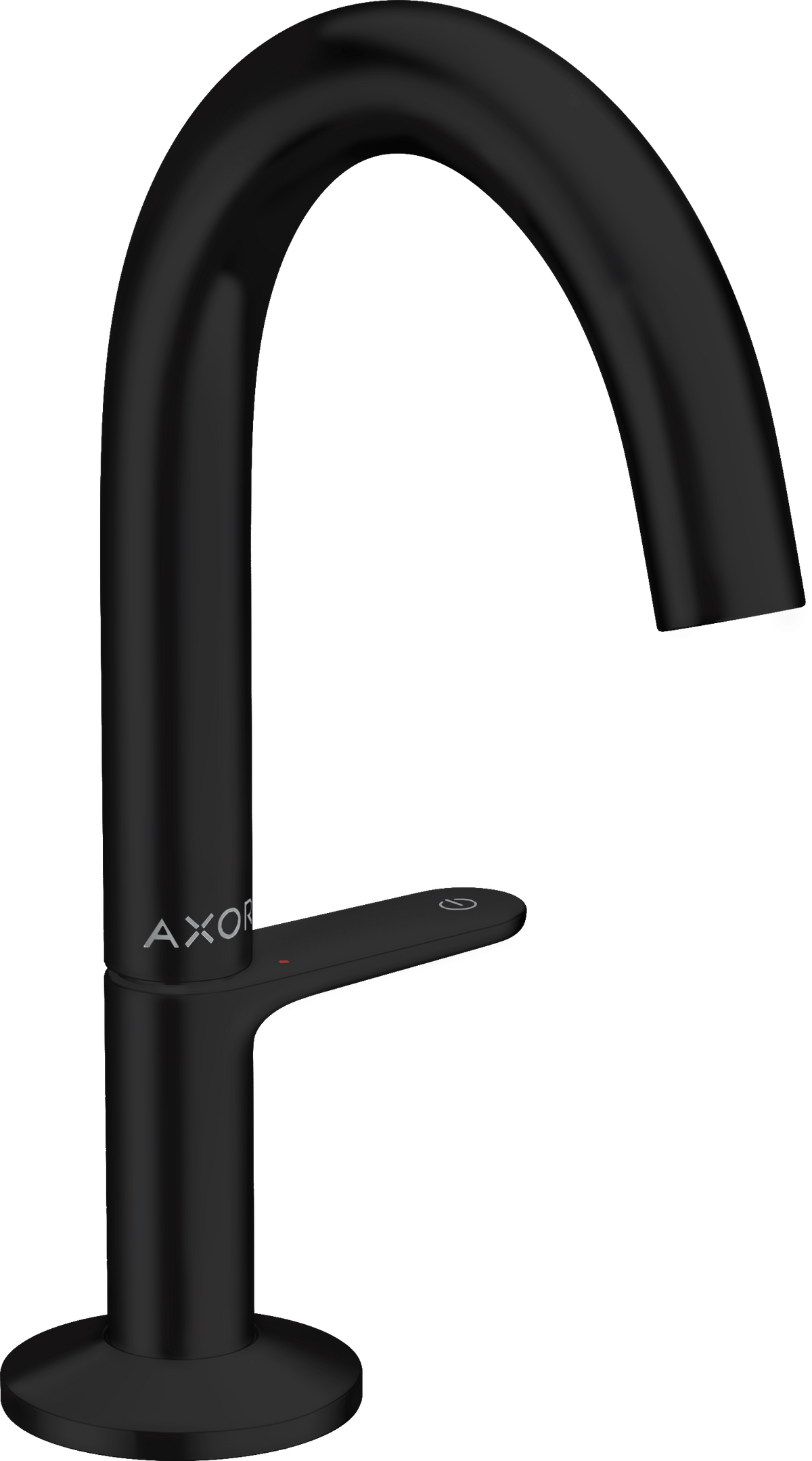 Axor One Waschtischmischer Select 140 mit Push-Open Ablaufgarnitur (mattschwarz)