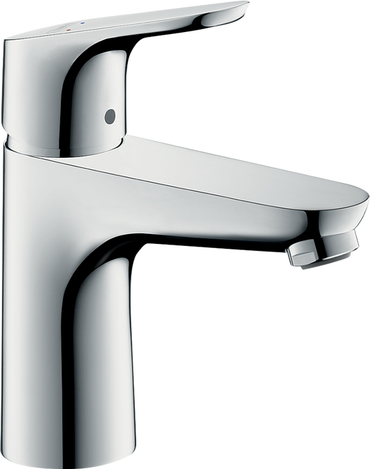 Hansgrohe Focus Waschtischmischer 100 LowFlow 3,5 l/min mit Zugstangen-Ablaufgarnitur (chrom)