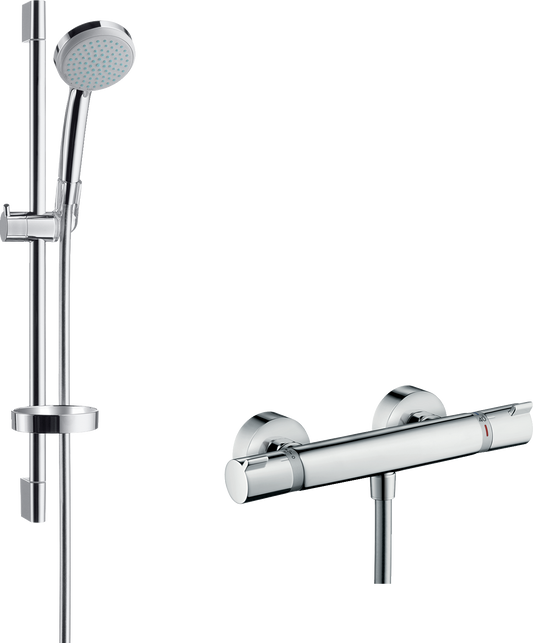 Hansgrohe Croma 100 Vario Brausenkombination mit Ecostat Comfort und Unica'C 650 mm (chrom)