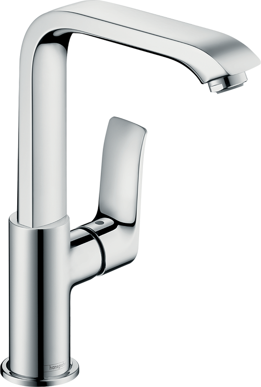Hansgrohe Metris Waschtischmischer 230 mit Schwenkauslauf und Zugstangen-Ablaufgarnitur (chrom)
