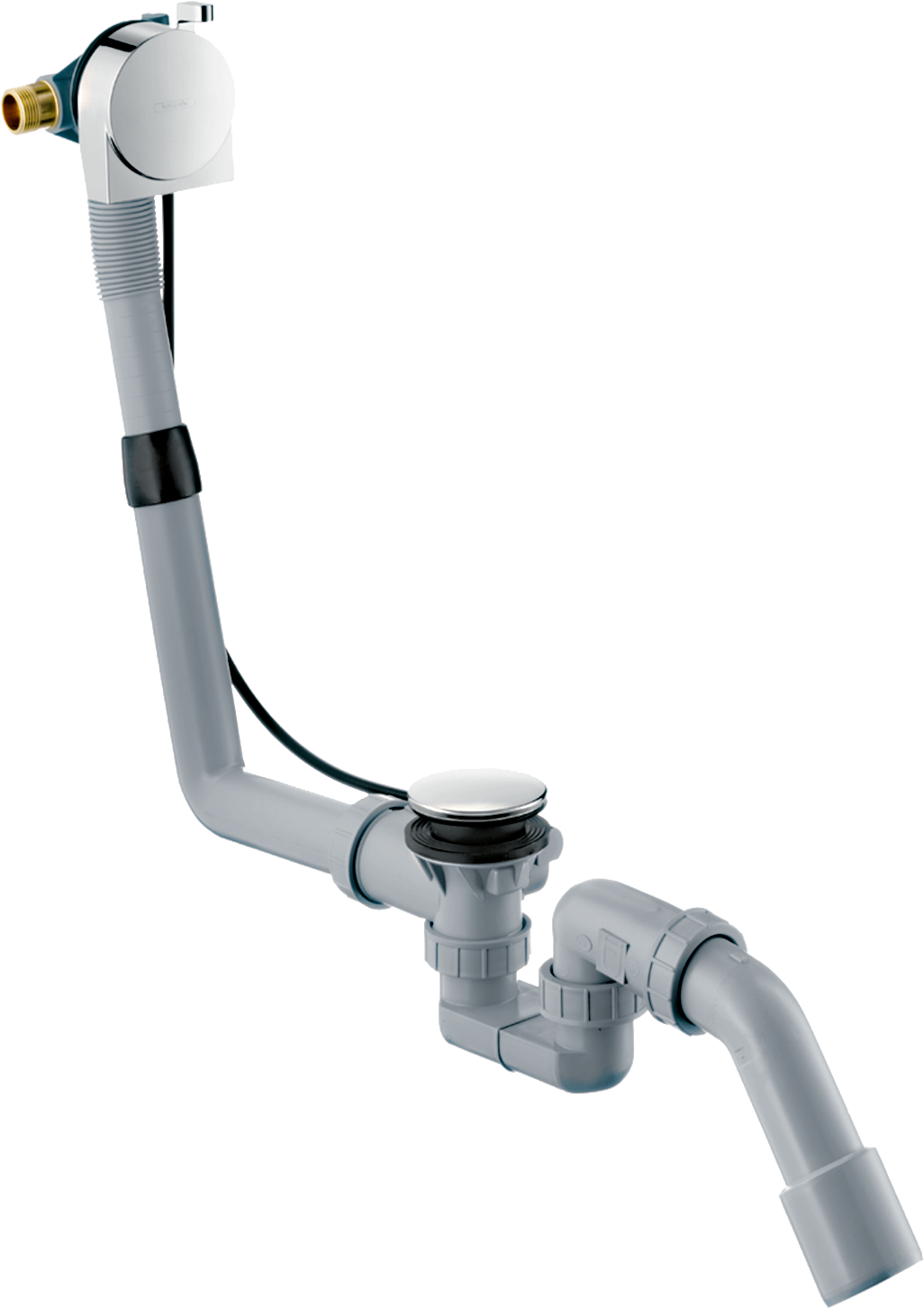 Hansgrohe Exafill S Ein-, Ab- und Überlaufgarnitur, Komplettset für Normalwannen (chrom)