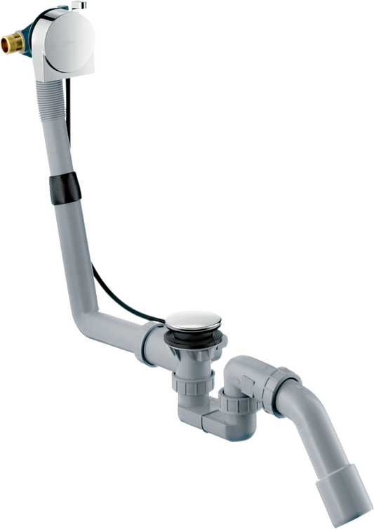 Hansgrohe Exafill S Ein-, Ab- und Überlaufgarnitur, Komplettset für Normalwannen (chrom)