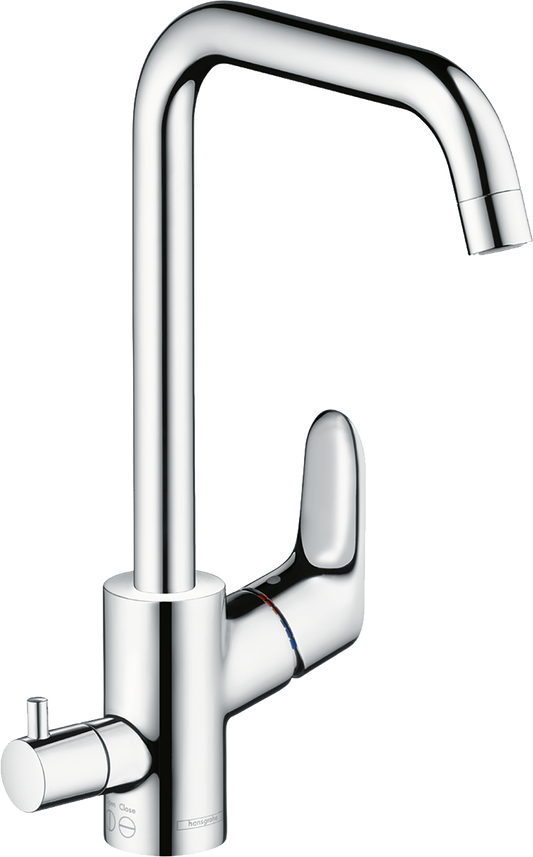 Hansgrohe Focus M41 Spültischmischer 260 1jet mit Geräteabsperrventil (chrom)
