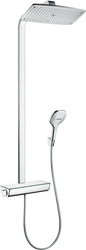 Hansgrohe Showerpipe Raindance Select mit Kopfbrause Raindance E 360 Air 1jet und Brausethermostat Ecostat Select (chrom)