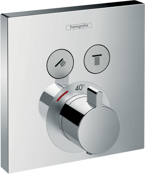 Hansgrohe Thermostat Unterputz ShowerSelect Fertigset 2 Verbraucher (chrom)