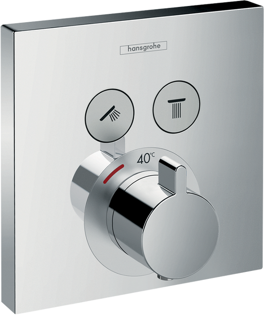 Hansgrohe Thermostat Unterputz ShowerSelect Fertigset 2 Verbraucher (chrom)