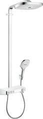 Hansgrohe Raindance Select E Showerpipe 300 3jet mit Brausethermostat ShowerTablet Select 300 (weiß/chrom)