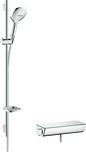 Hansgrohe Raindance Select E Brausekombination 120 3jet mit Brausethermostat Ecostat Select und Brausestange 90 cm (chrom)