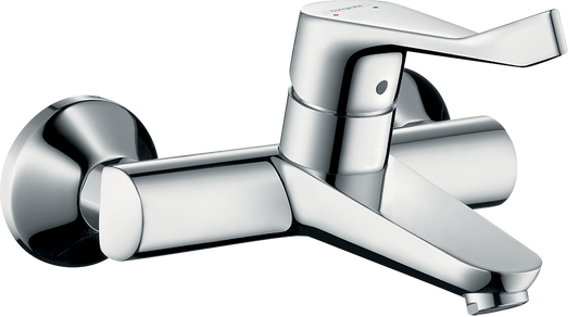 Hansgrohe Focus Care Waschtischmischer, Wandmontage, mit extra langem Griff (chrom)