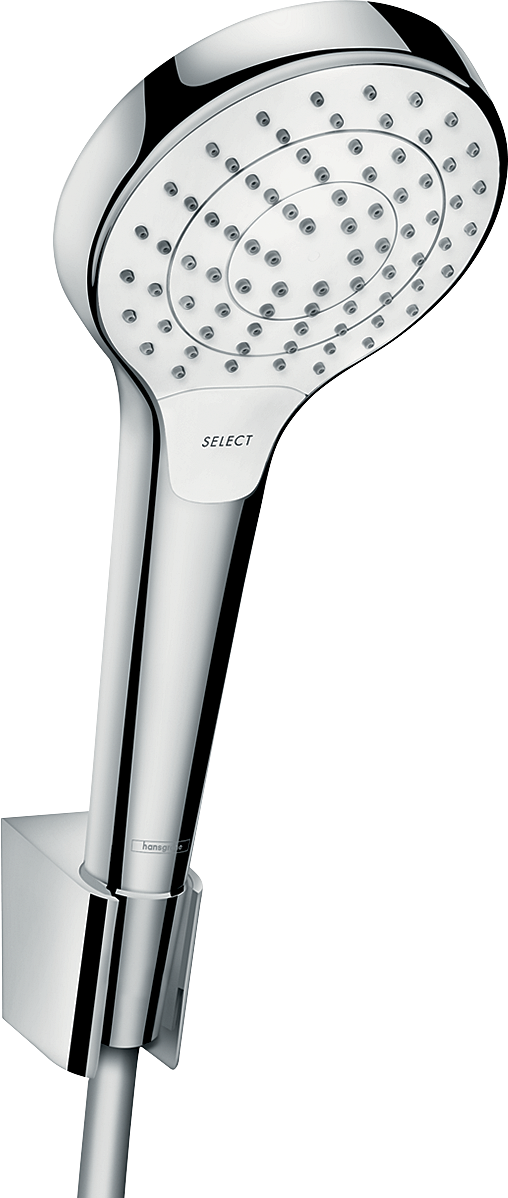 Hansgrohe Croma Select S Vario Brauseset mit Porter S, Brauseschlauch 1600 mm (weiß/chrom)