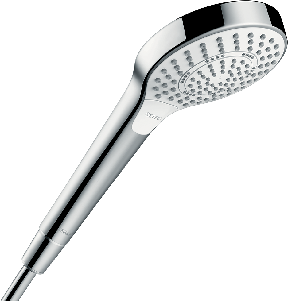 hansgrohe Croma Select S Multi EcoSmart Handbrause, 3 Strahlarten (weiß/chrom)