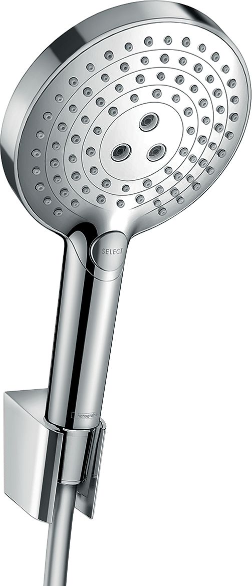 Hansgrohe Raindance Select S 120 Brauseset mit Porter'S Brausehalter und Brauseschlauch 1250 mm (chrom)