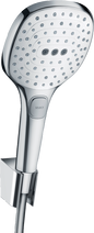 Hansgrohe Raindance Select E 120 Brauseset mit Porter'S Brausehalter und Brauseschlauch 1600 mm (weiß/chrom)
