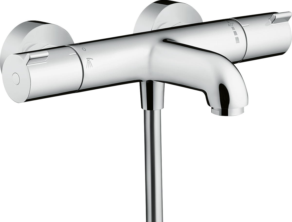 Hansgrohe Ecostat 1001 CL Thermostat-Wannenmischer Aufputz für 2 Verbraucher (chrom)