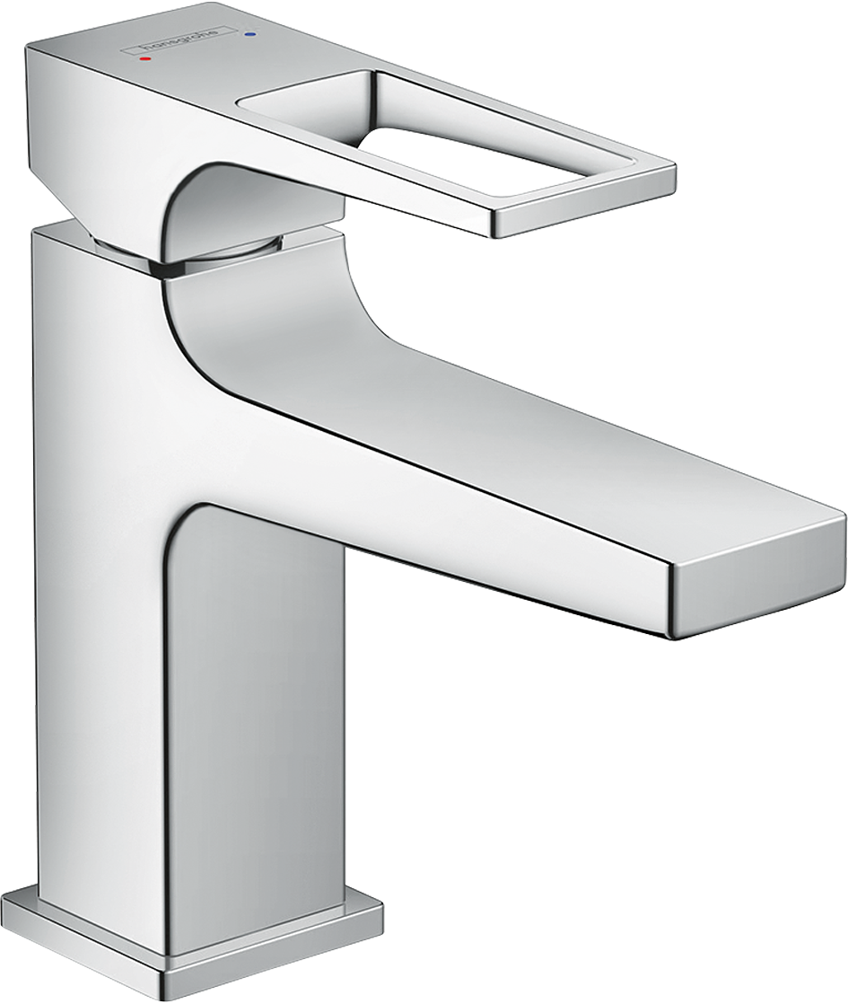 Hansgrohe Metropol Waschtischmischer 100 mit Bügelgriff und Push-Open Ablaufgarnitur (chrom)