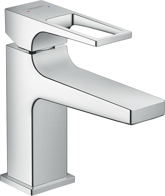 Hansgrohe Metropol Waschtischmischer 100 mit Bügelgriff und Push-Open Ablaufgarnitur (chrom)