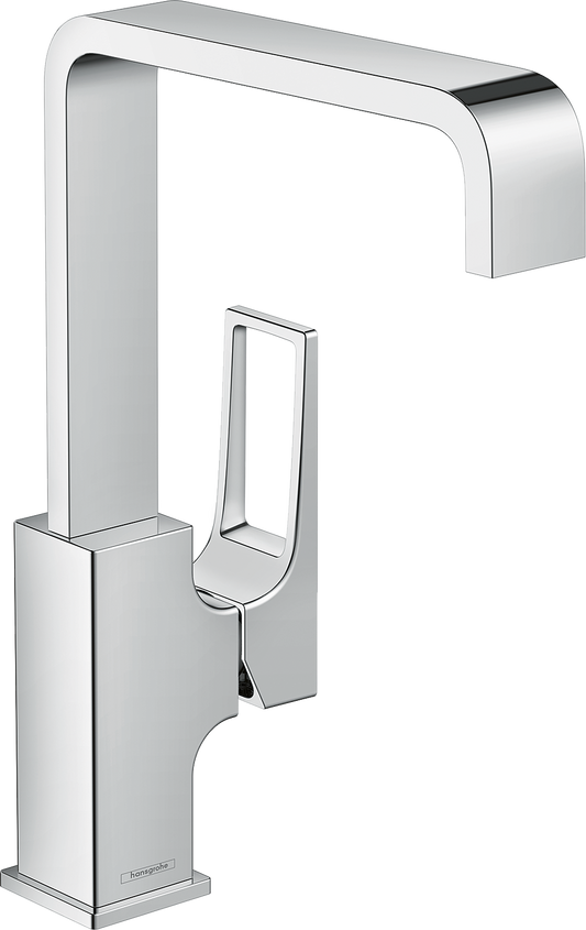 Hansgrohe Metropol Waschtischmischer 230 mit Bügelgriff, Schwenkauslauf und Push-Open Ablaufgarnitur (chrom)