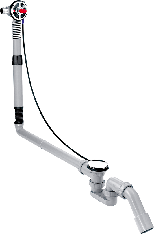 Hansgrohe Exafill S Ein-, Ab- und Überlaufgarnitur, Grundset für Sonderwannen