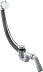 Hansgrohe Flexaplus S Wannenablauf- und Überlaufgarnitur, Komplettset mit flexiblem Überlaufschlauch (chrom)